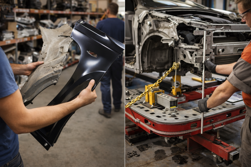 Кузовной ремонт: выбор запчастей и восстановление геометрии