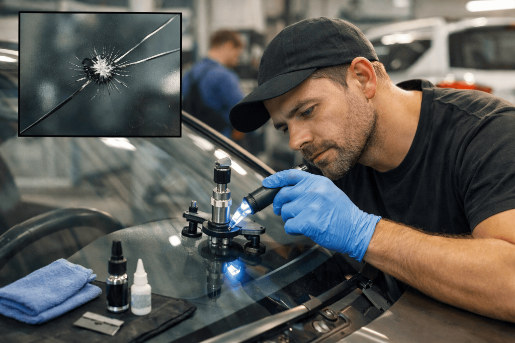 Особливості ремонту автоскла та тріщин