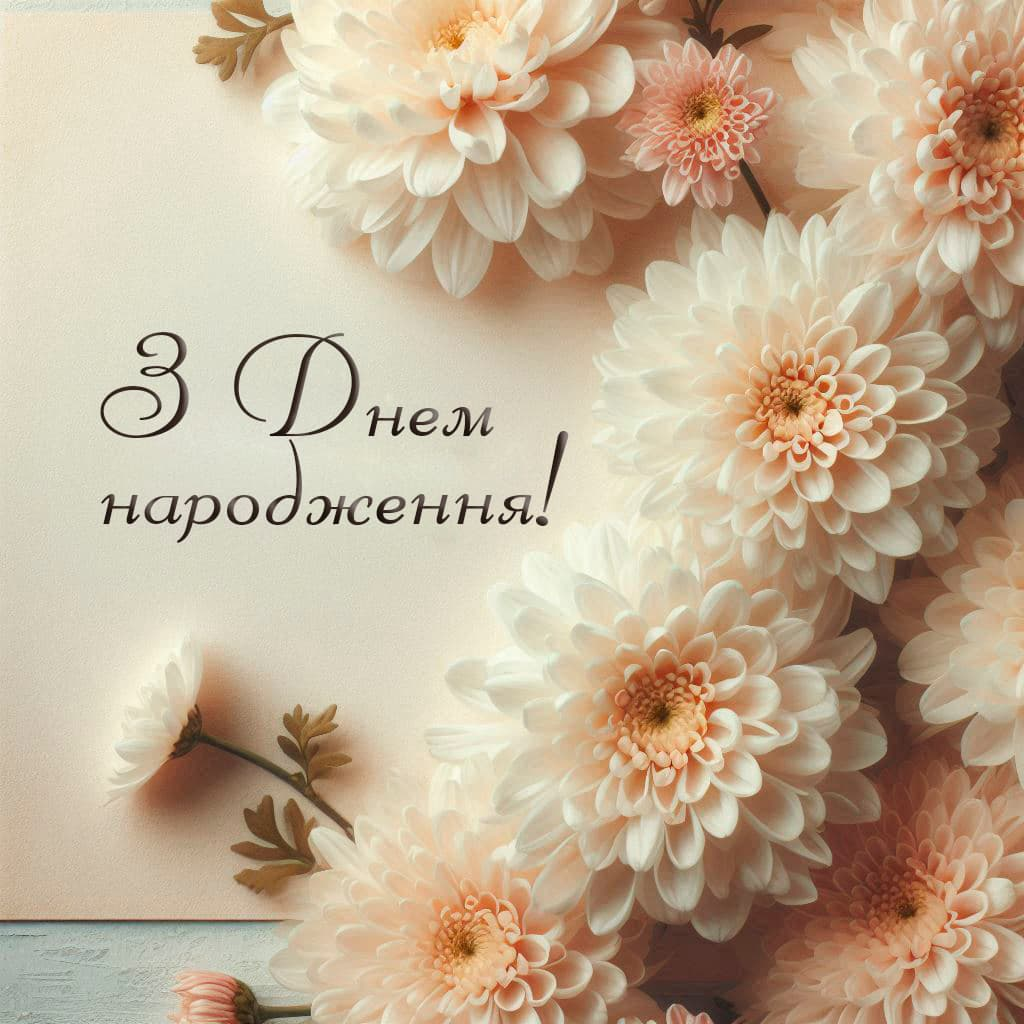 Картинки з днем народження жінці українською