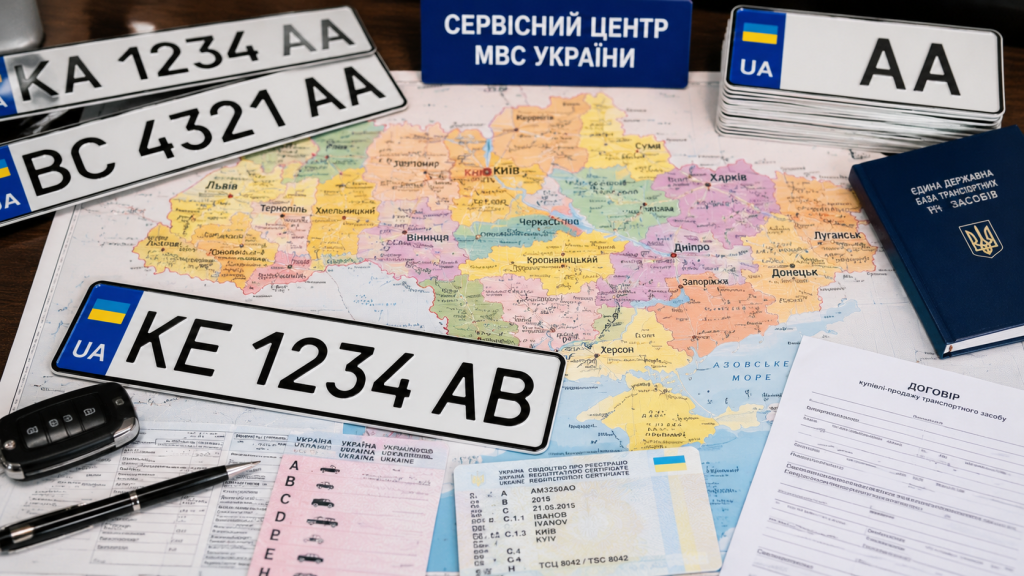 Різні коди номерних знаків України