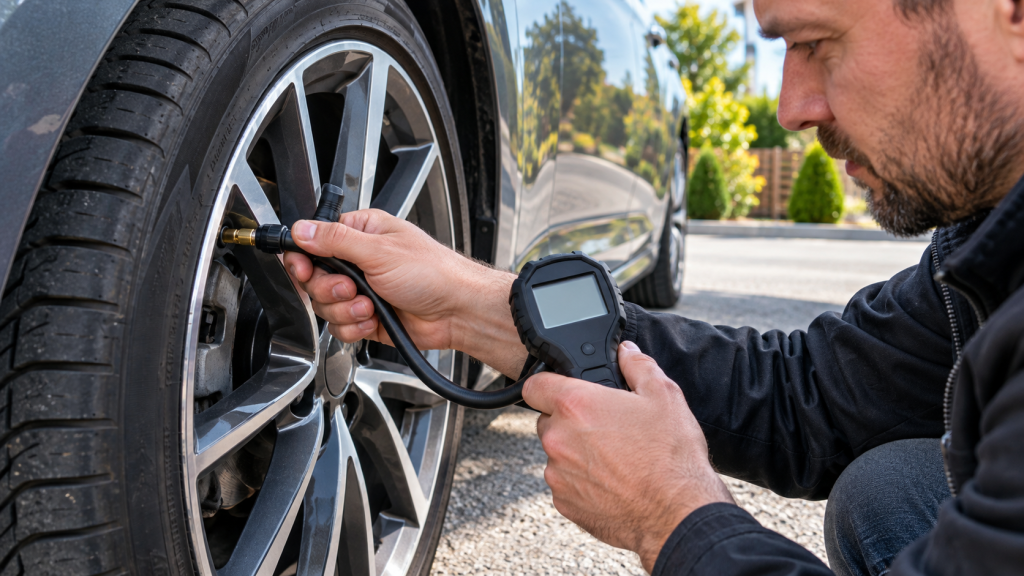 Перевірка тиску в шинах при помилці TPMS